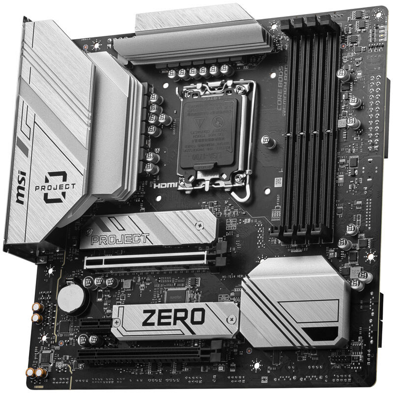 MSI Pro B760M Project Zero, Socket LGA 1700, Intel B760M, Micro-ATX - DDR5, Back-Connect Design