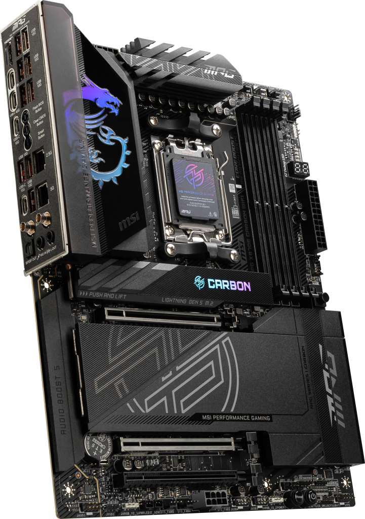 MSI MPG X870E Carbon WiFi motherboard, socket AM5, AMD X870E, ATX, DDR5
