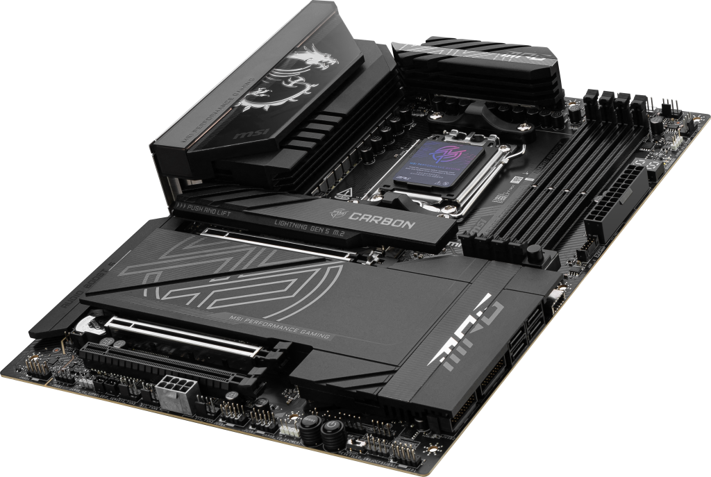 MSI MPG X870E Carbon WiFi motherboard, socket AM5, AMD X870E, ATX, DDR5
