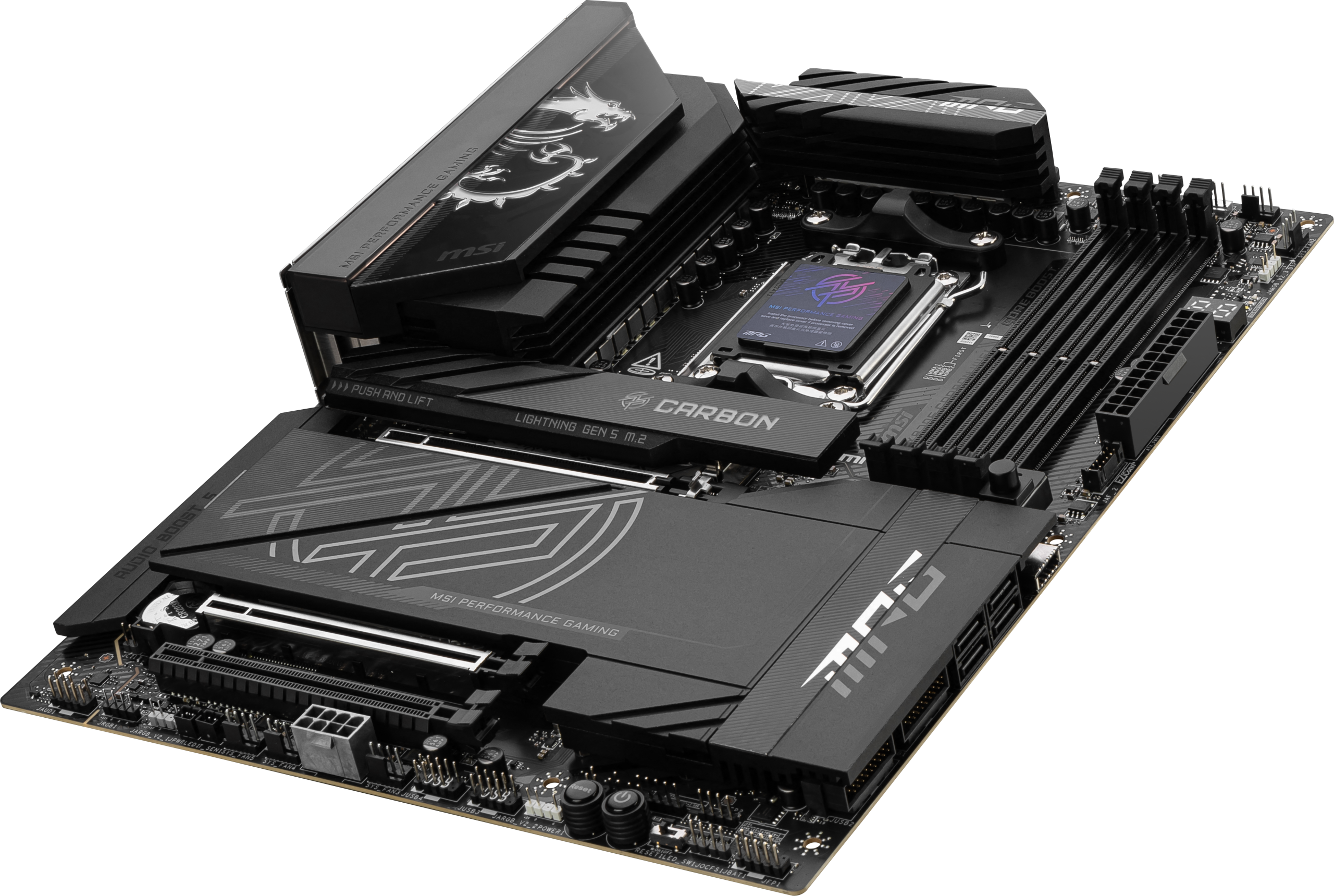 MSI MPG X870E Carbon WiFi motherboard, socket AM5, AMD X870E, ATX, DDR5