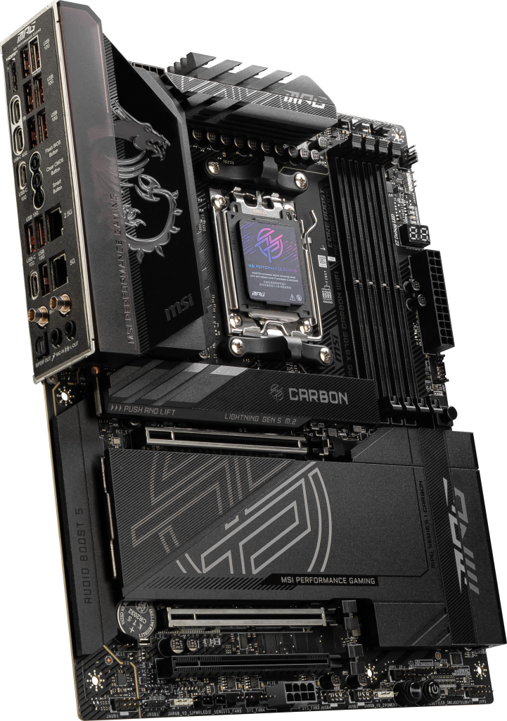 MSI MPG X870E Carbon WiFi motherboard, socket AM5, AMD X870E, ATX, DDR5