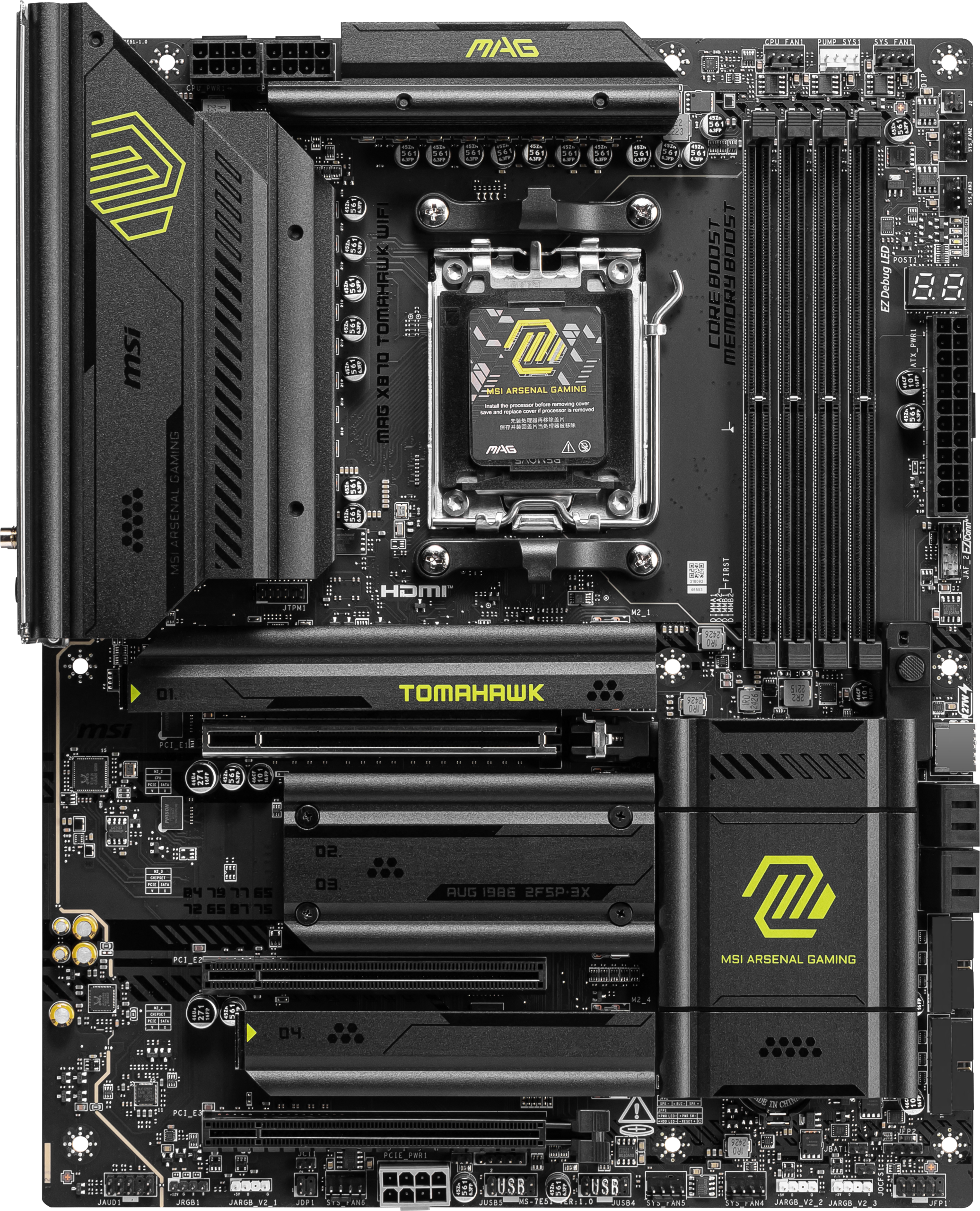 MSI MAG X870 Tomahawk WiFi motherboard, socket AM5, AMD X870, ATX, DDR5