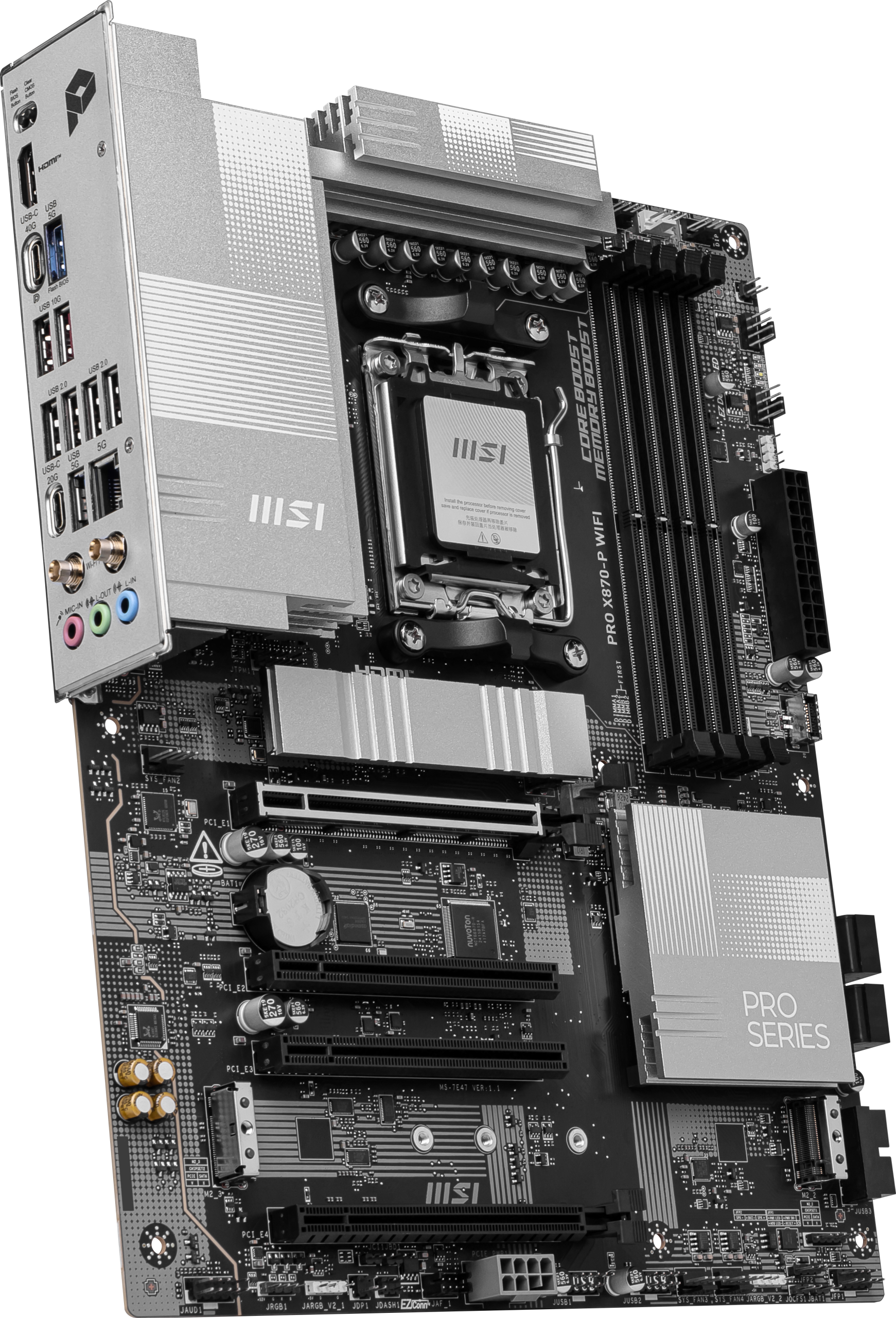 MSI Pro X870-P WiFi motherboard, socket AM5, AMD X870, ATX, DDR5 : image 4