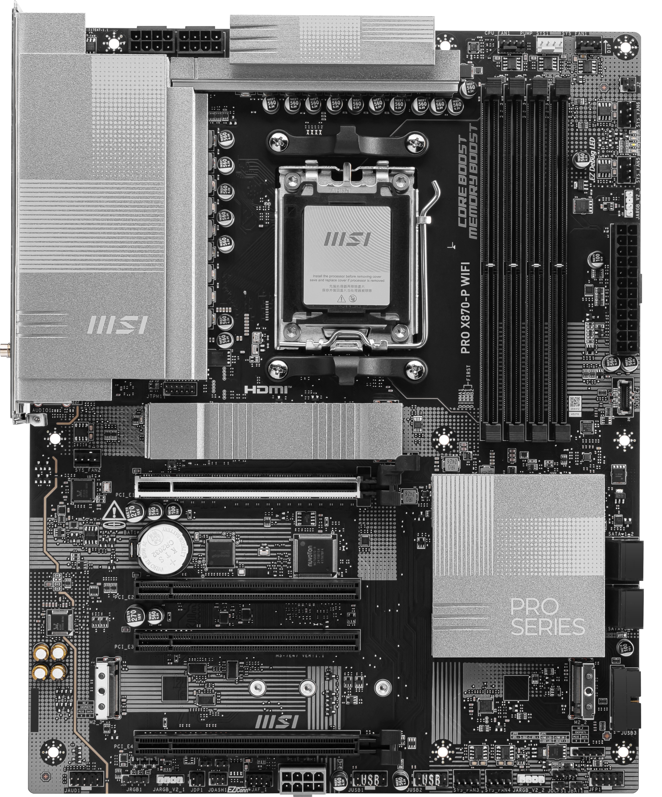 MSI Pro X870-P WiFi motherboard, socket AM5, AMD X870, ATX, DDR5 : image 2