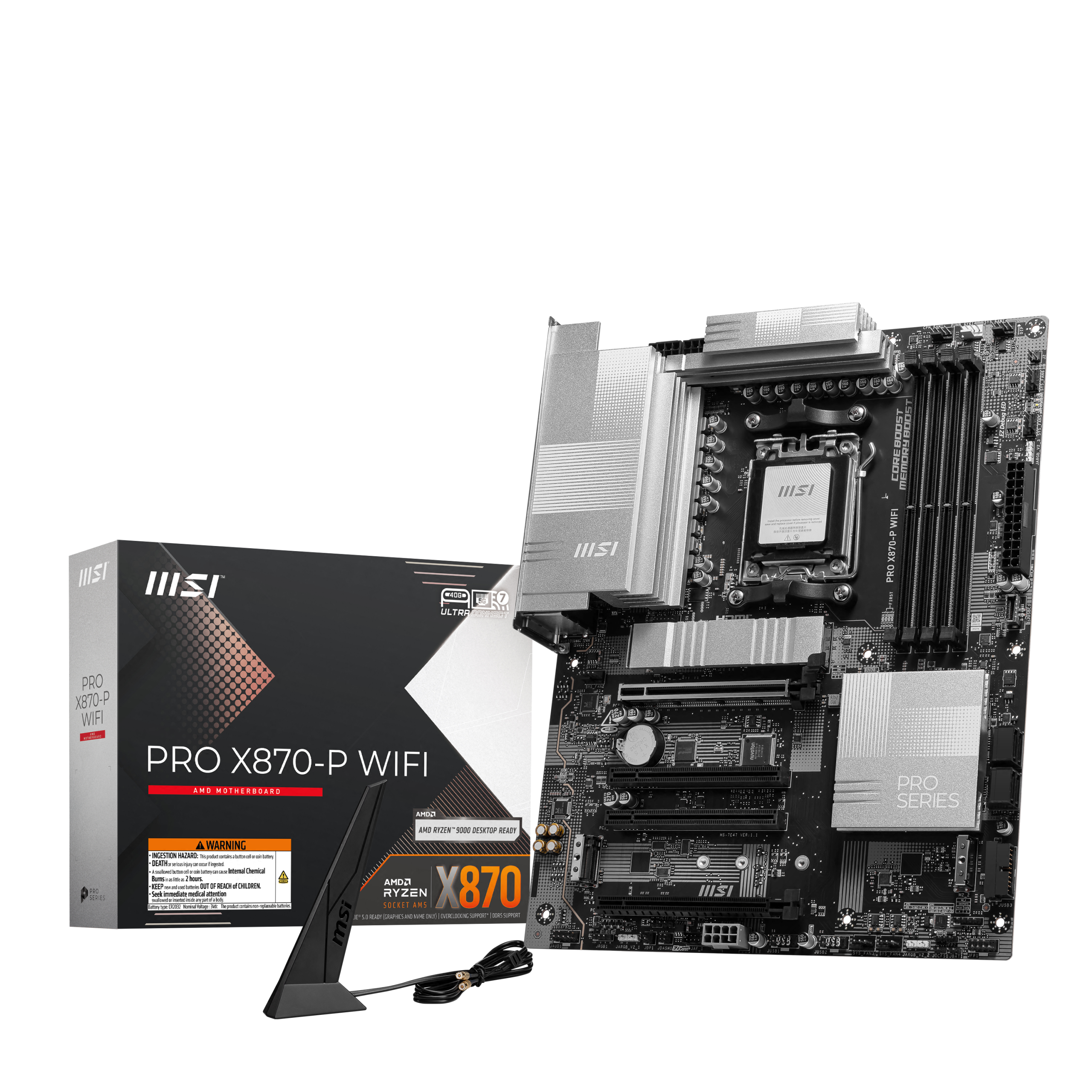 MSI Pro X870-P WiFi motherboard, socket AM5, AMD X870, ATX, DDR5 : image 1