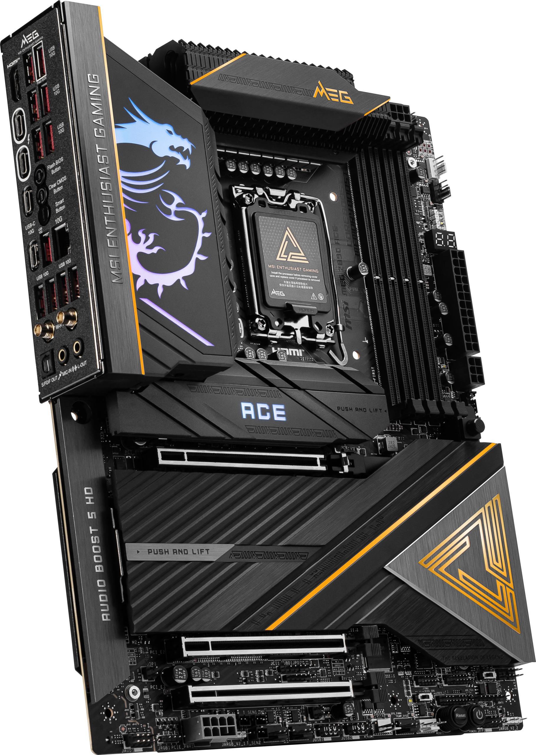 MSI MEG Z890 ACE motherboard, socket LGA 1851, Intel Z890, ATX, DDR5