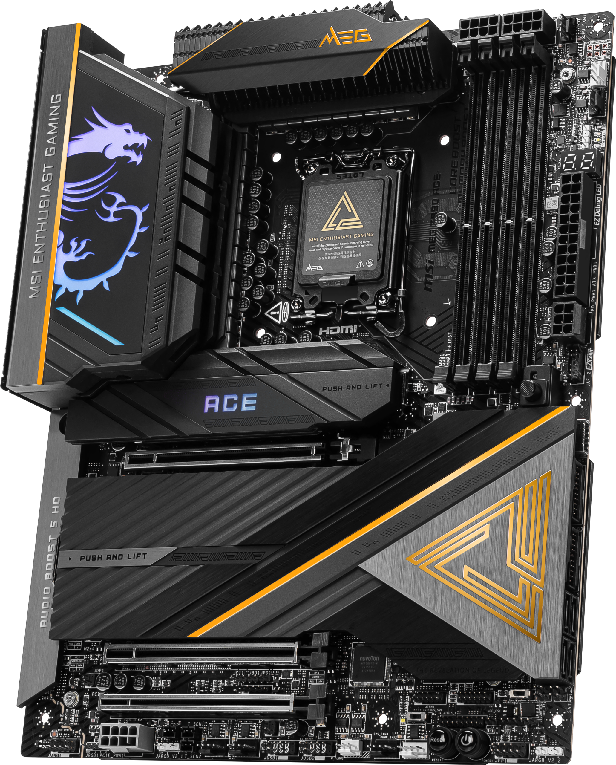 MSI MEG Z890 ACE motherboard, socket LGA 1851, Intel Z890, ATX, DDR5