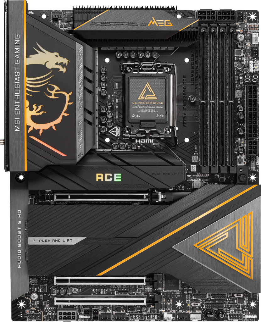 MSI MEG Z890 ACE motherboard, socket LGA 1851, Intel Z890, ATX, DDR5