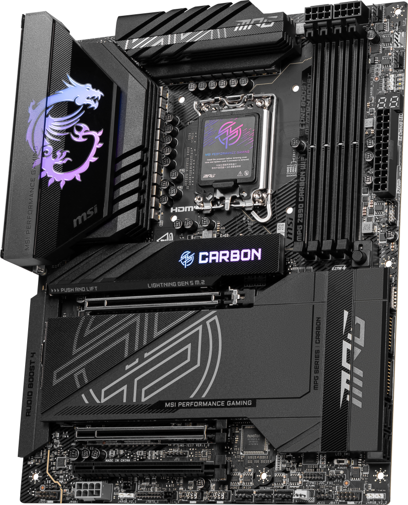 MSI MPG Z890 Carbon WIFI motherboard, socket LGA 1851, Intel Z890, ATX, DDR5