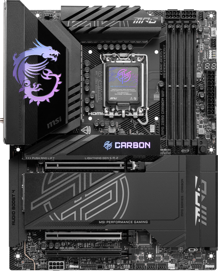 MSI MPG Z890 Carbon WIFI motherboard, socket LGA 1851, Intel Z890, ATX, DDR5