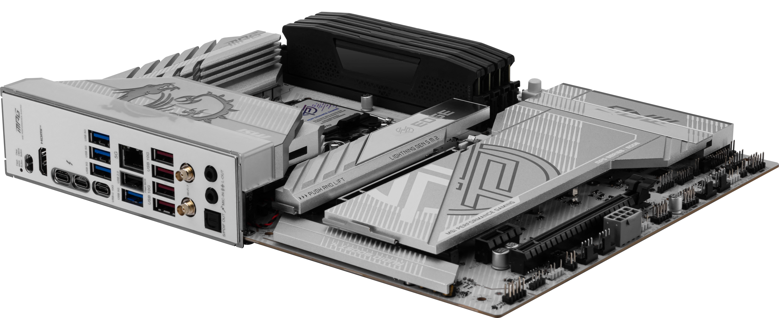 MSI MPG Z890 Edge TI WIFI motherboard, socket LGA 1851, Intel Z890, ATX, DDR5