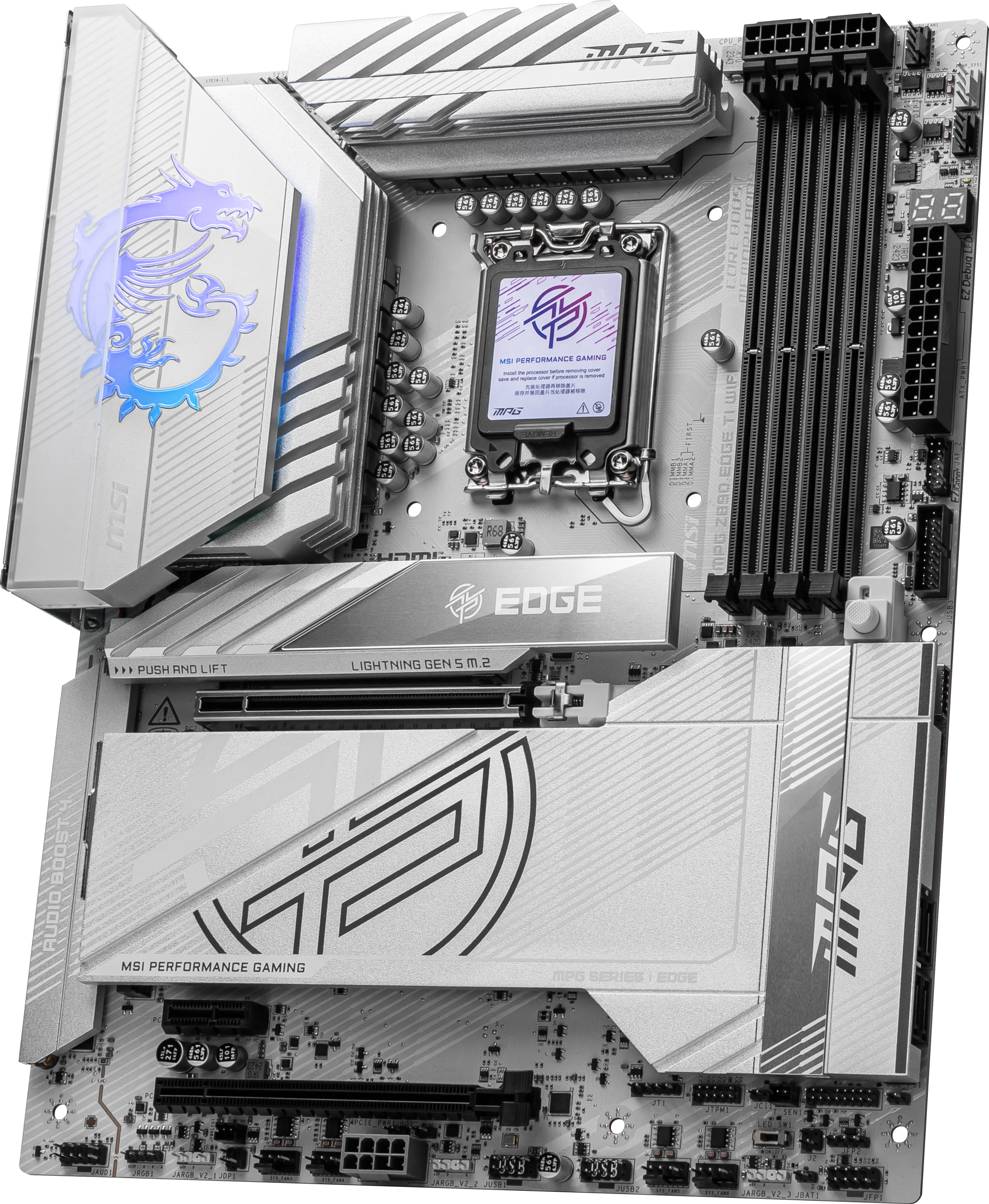 MSI MPG Z890 Edge TI WIFI motherboard, socket LGA 1851, Intel Z890, ATX, DDR5