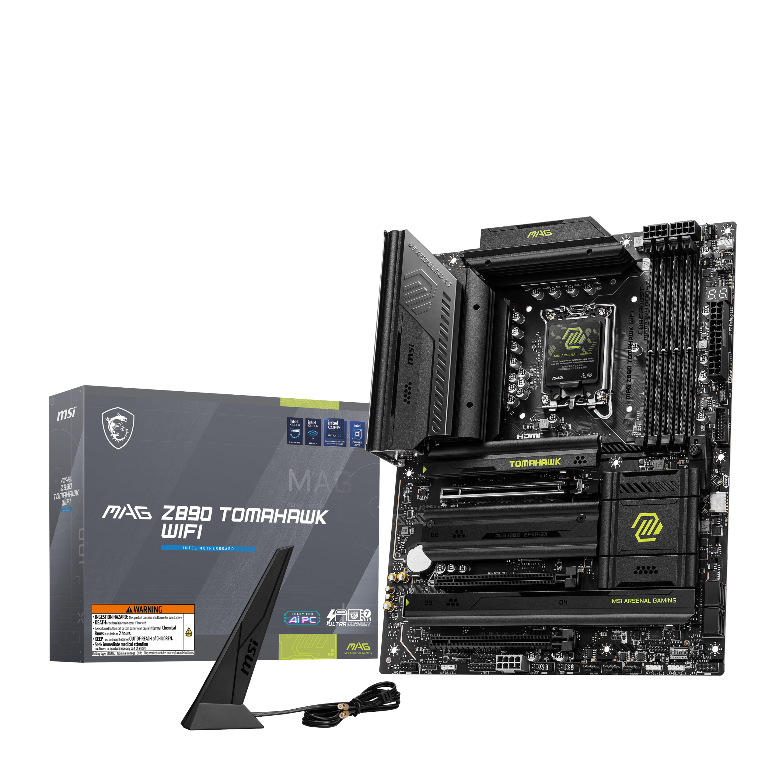 MSI MAG Z890 Tomahawk WiFi motherboard, socket LGA 1851, Intel Z890, ATX, DDR5