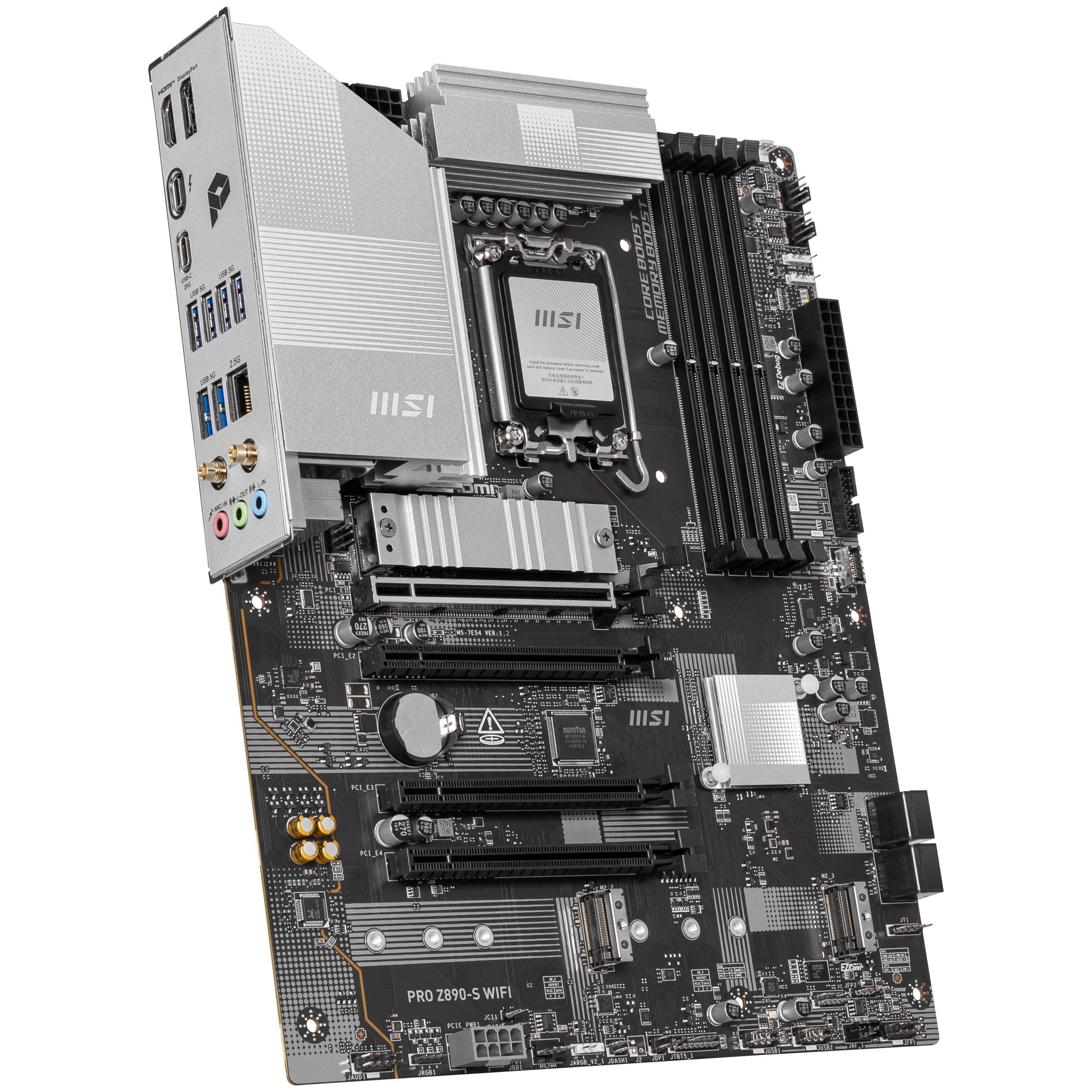 MSI PRO Z890-S WIFI motherboard, Socket 1851, Intel Z890, ATX, DDR5