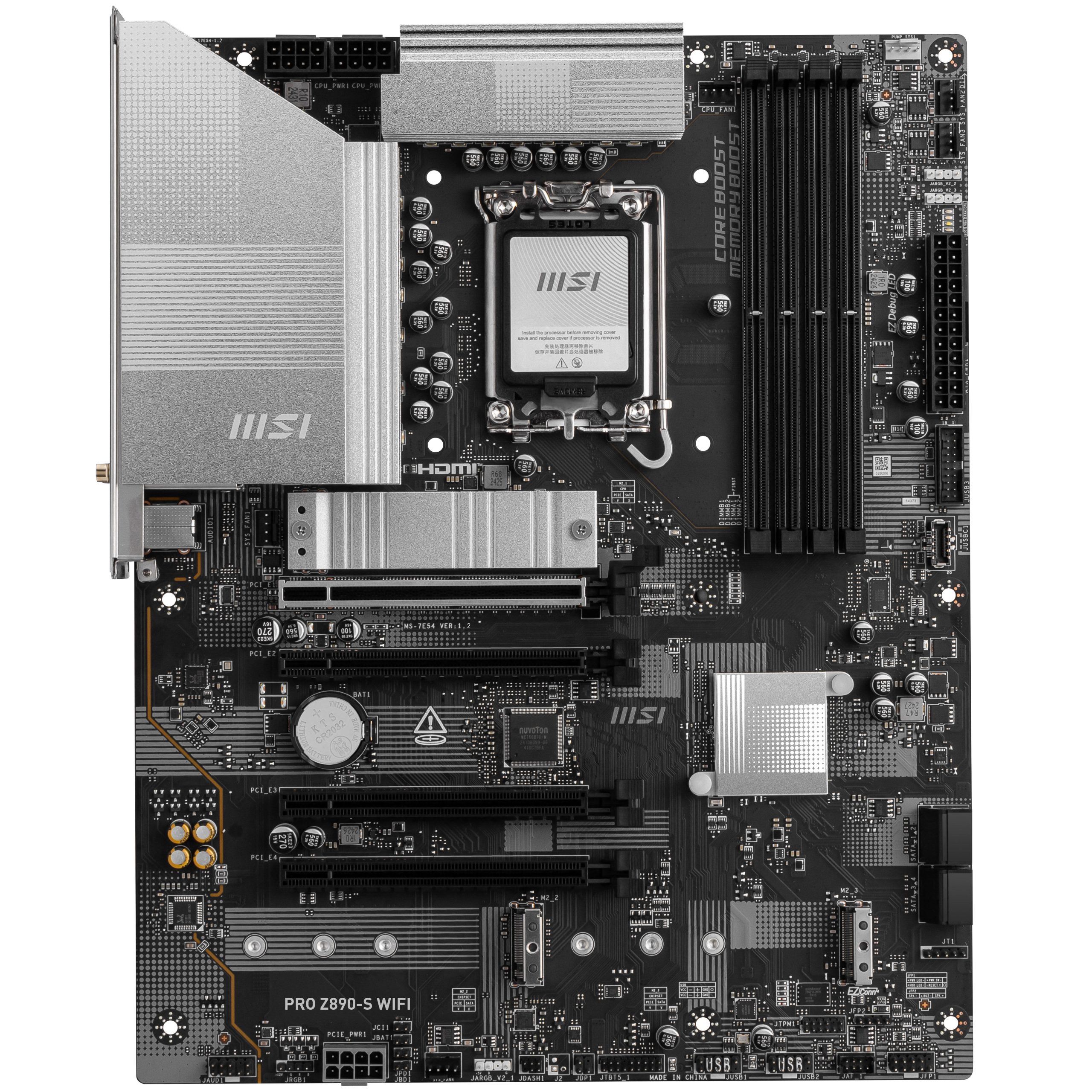 MSI PRO Z890-S WIFI motherboard, Socket 1851, Intel Z890, ATX, DDR5