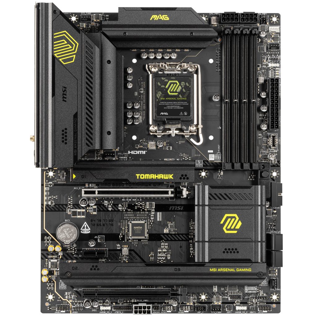 MSI MAG B860 Tomahawk WiFi motherboard, socket LGA 1851, Intel B860, ATX, DDR5