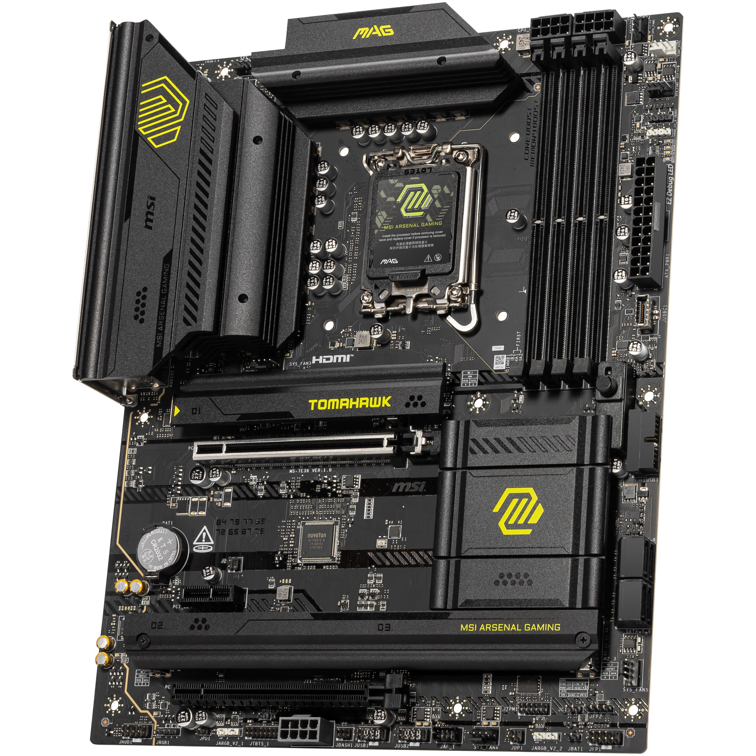 MSI MAG B860 Tomahawk WiFi motherboard, socket LGA 1851, Intel B860, ATX, DDR5