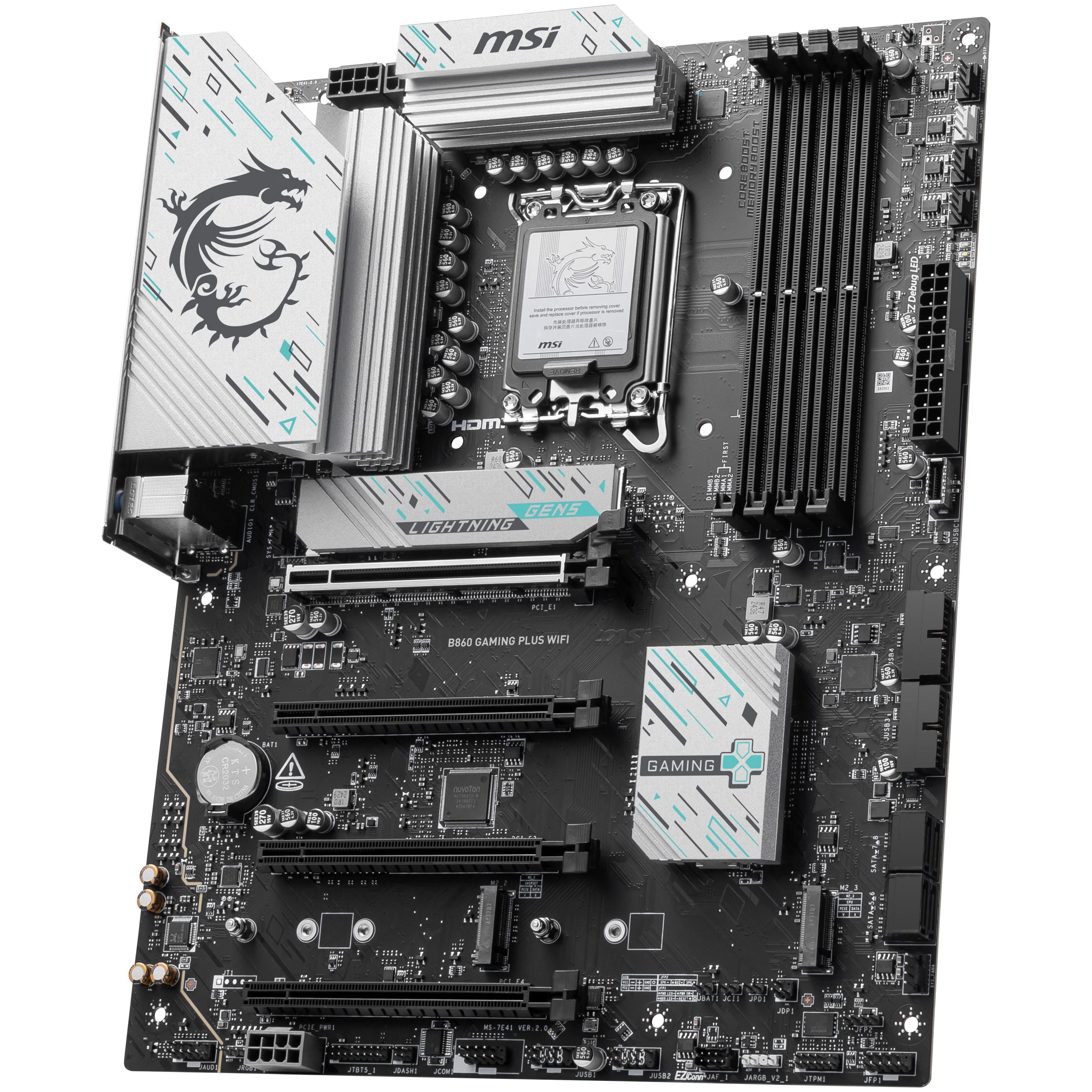 MSI B860 Gaming Plus WiFi motherboard, socket LGA 1851, Intel B860, ATX, DDR5