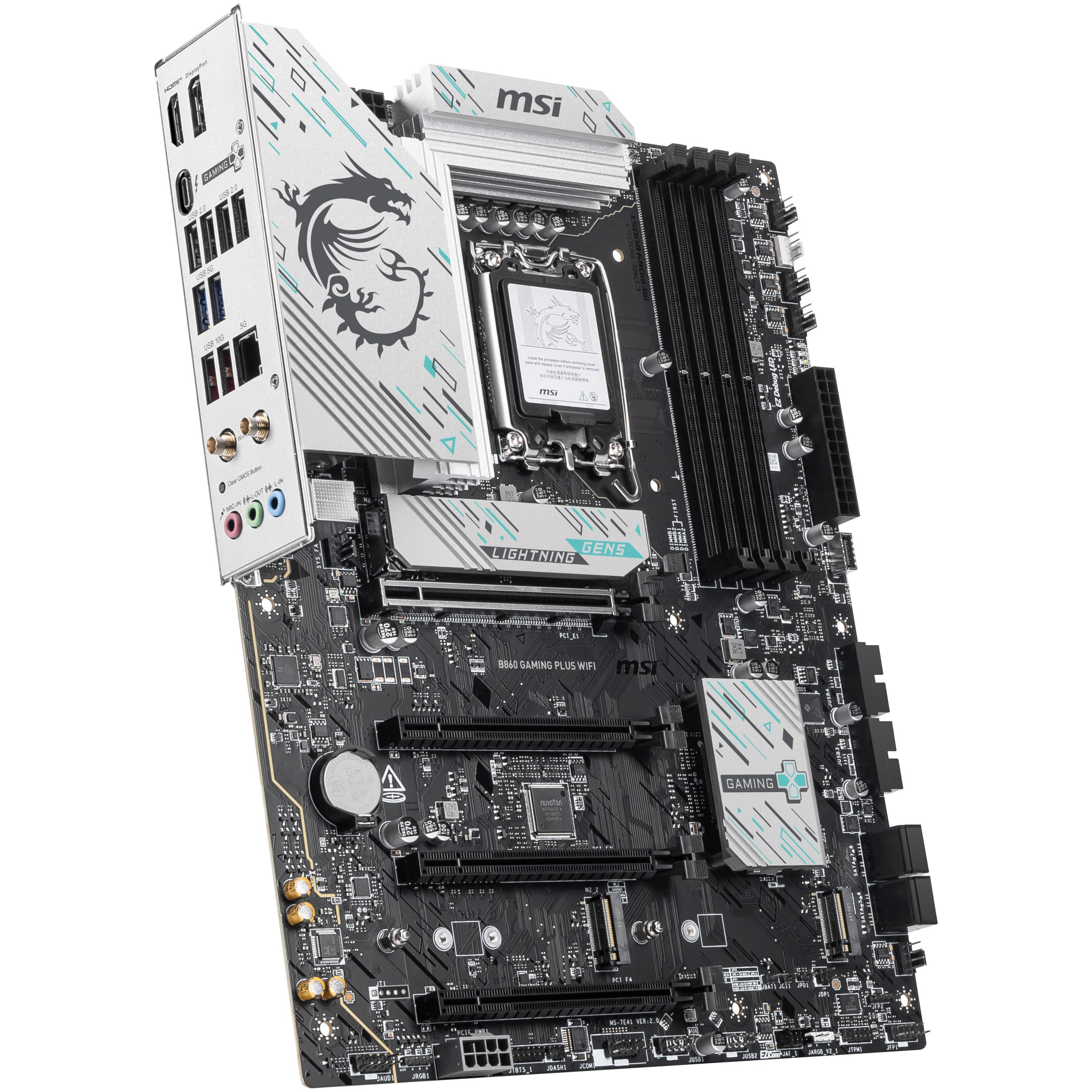 MSI B860 Gaming Plus WiFi motherboard, socket LGA 1851, Intel B860, ATX, DDR5