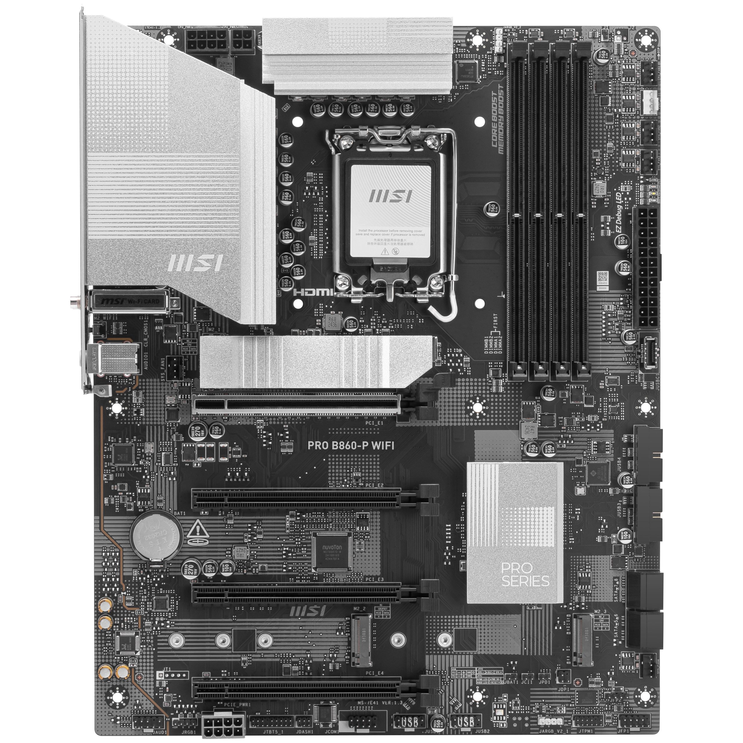 MSI PRO B860-P WiFi motherboard, socket LGA 1851, Intel B860, ATX, DDR5