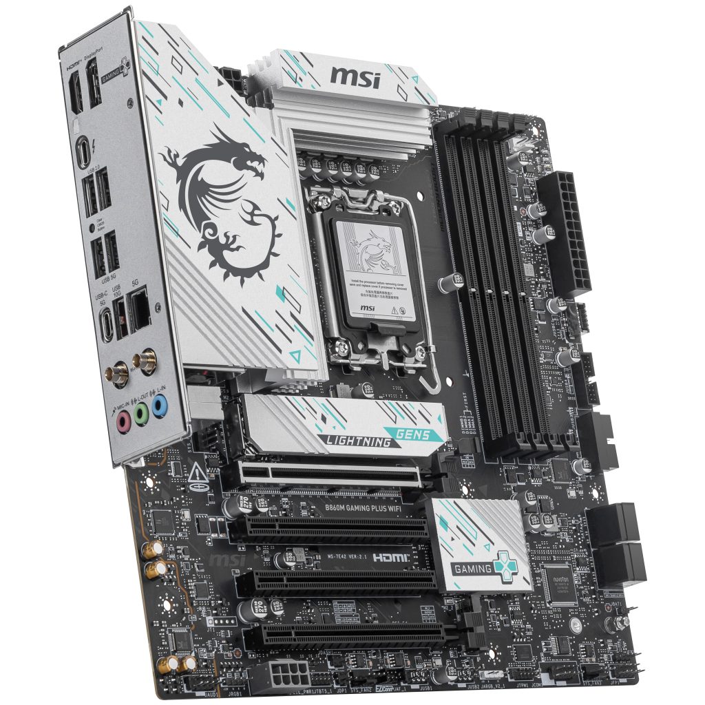 MSI B860M Gaming Plus WiFi motherboard, socket LGA 1851, Intel B860, mATX, DDR5