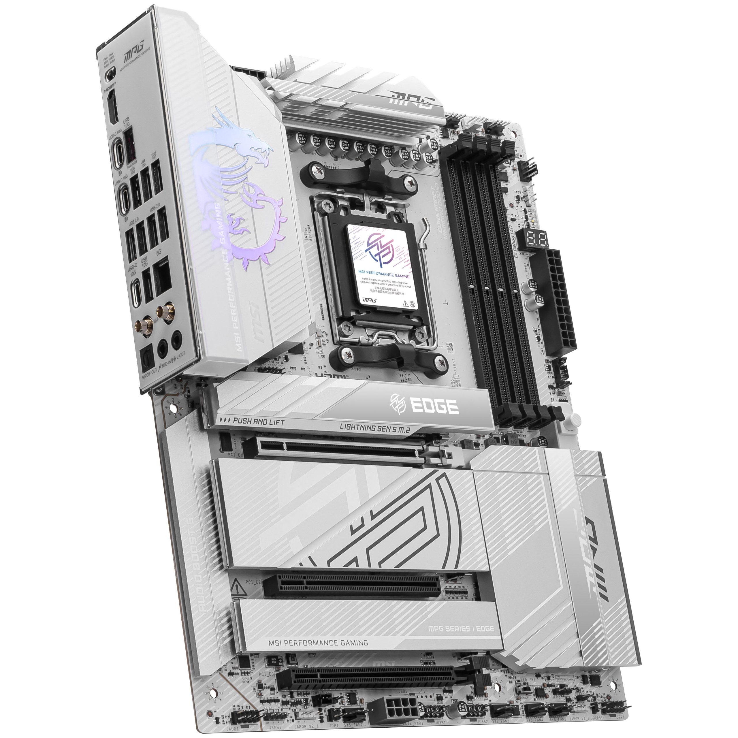 MSI MPG X870E Edge TI WiFi motherboard, socket AM5, AMD X870E, ATX, DDR5