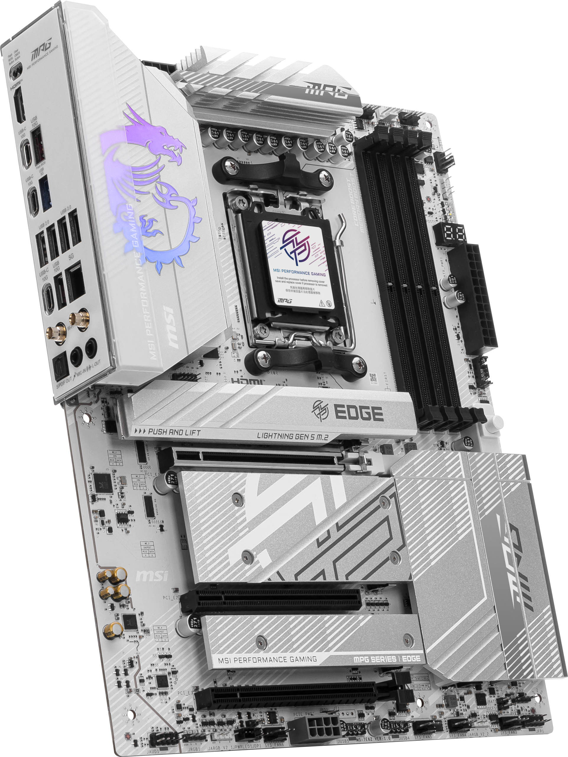 MSI MPG B850 Edge TI WiFi motherboard, socket AM5, AMD B850, ATX, DDR5