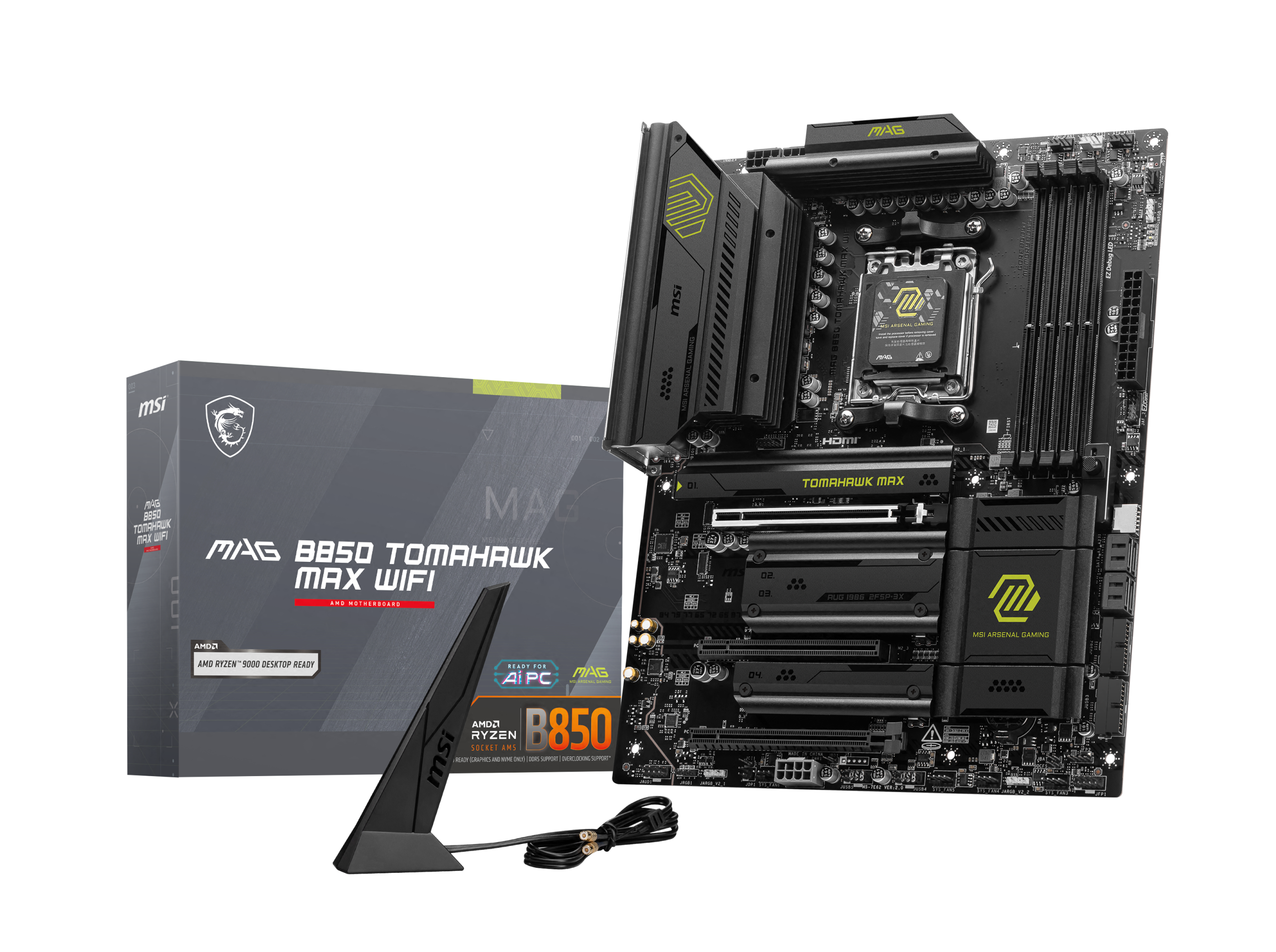 MSI MAG B850 Tomahawk Max WiFi motherboard, socket AM5, AMD B850, ATX, DDR5