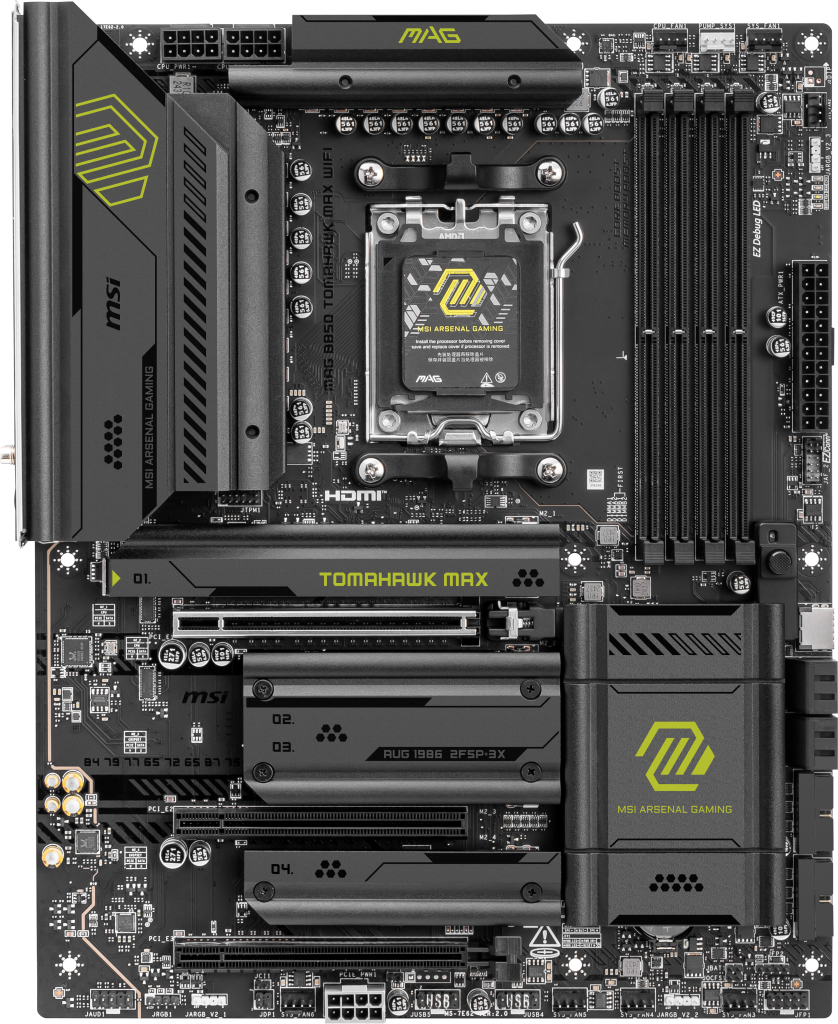 MSI MAG B850 Tomahawk Max WiFi motherboard, socket AM5, AMD B850, ATX, DDR5