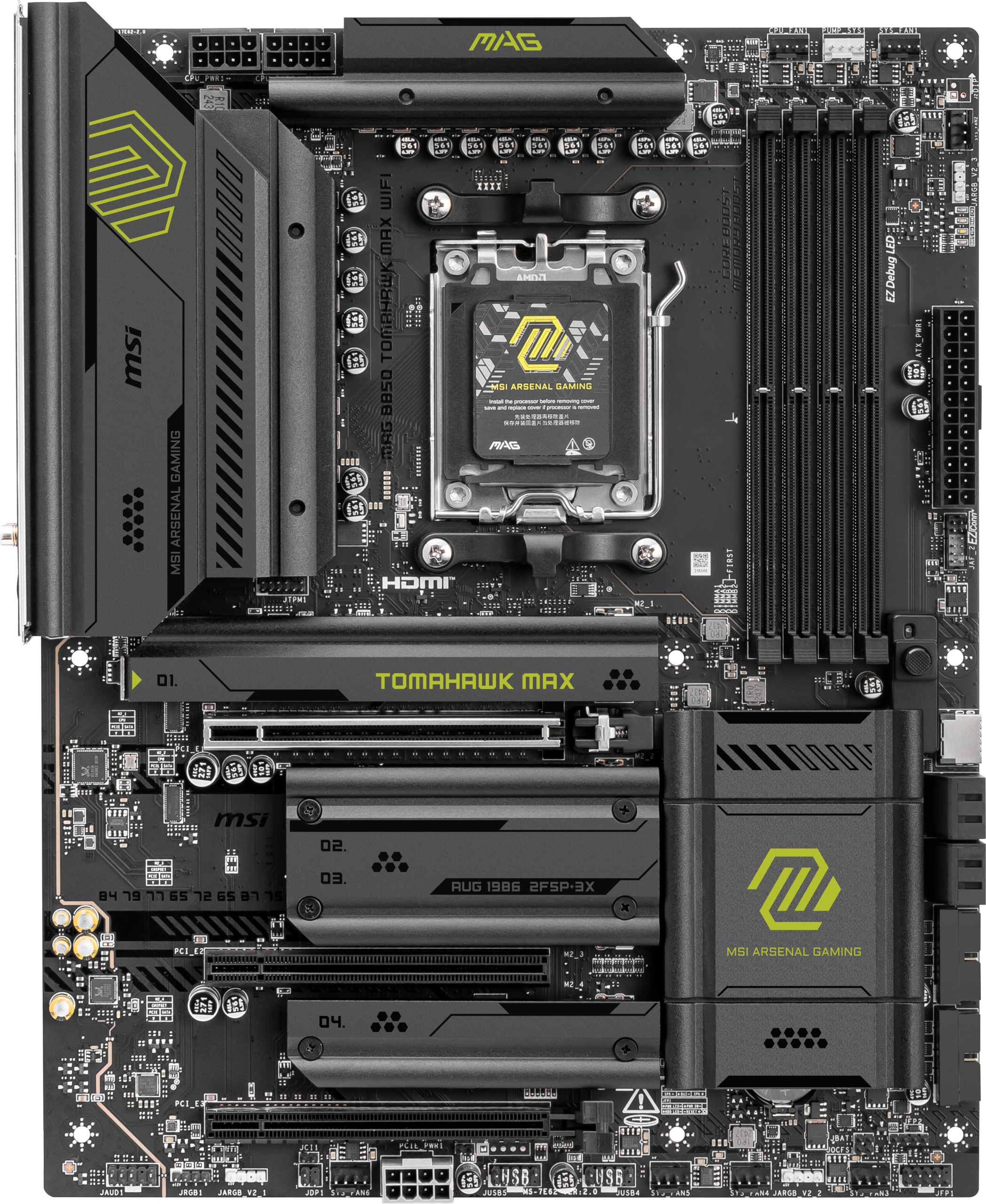 MSI MAG B850 Tomahawk Max WiFi motherboard, socket AM5, AMD B850, ATX, DDR5
