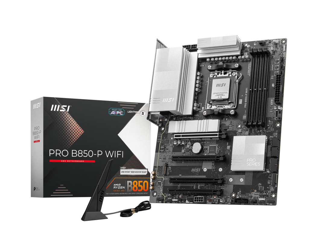 MSI PRO B850-P WiFi motherboard, socket AM5, AMD B850, ATX, DDR5 : image 1