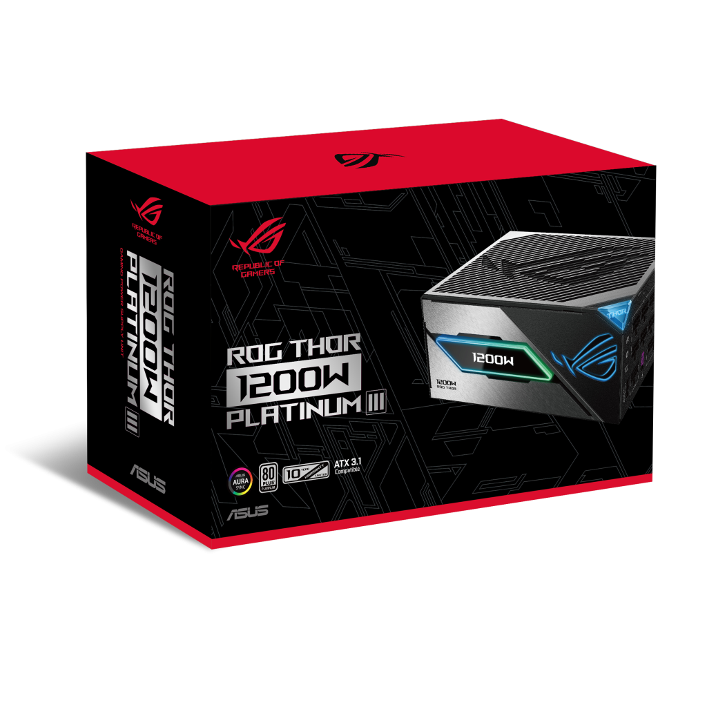 ASUS ROG Thor Platinum III, 80 PLUS Platinum power supply, modular, ATX 3.1, PCIe 5.1 - 1,200 Watt