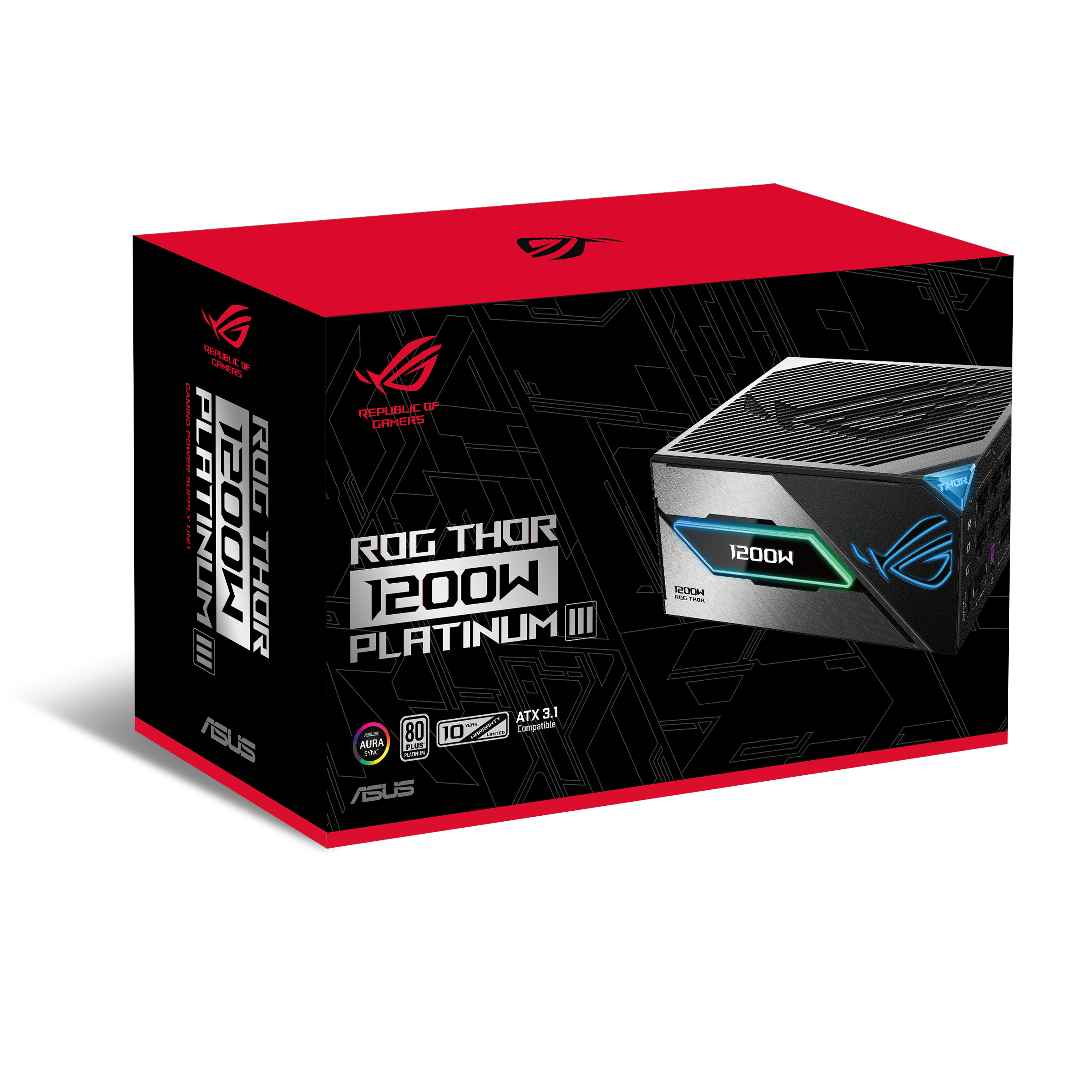 ASUS ROG Thor Platinum III, 80 PLUS Platinum power supply, modular, ATX 3.1, PCIe 5.1 - 1,200 Watt