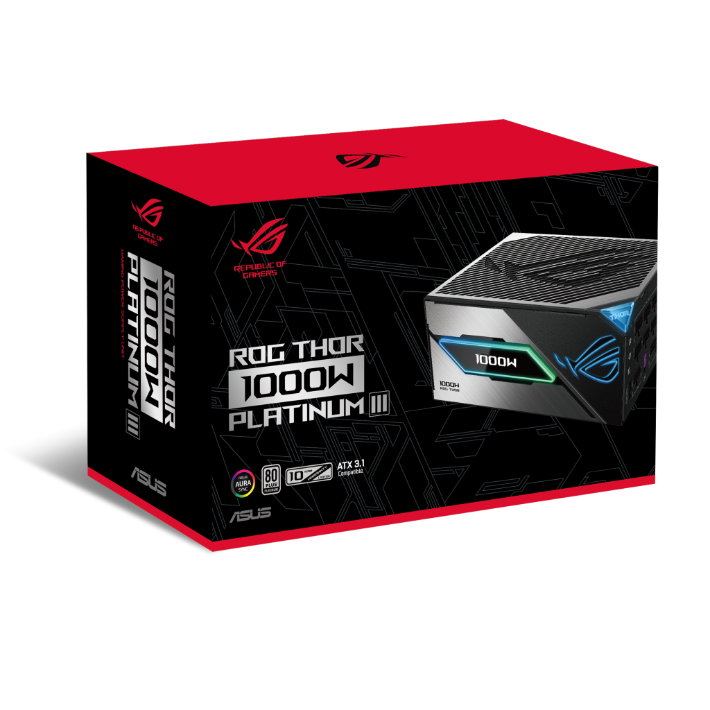 ASUS ROG Thor Platinum III, 80 PLUS Platinum power supply, modular, ATX 3.1, PCIe 5.1 - 1,000 Watt