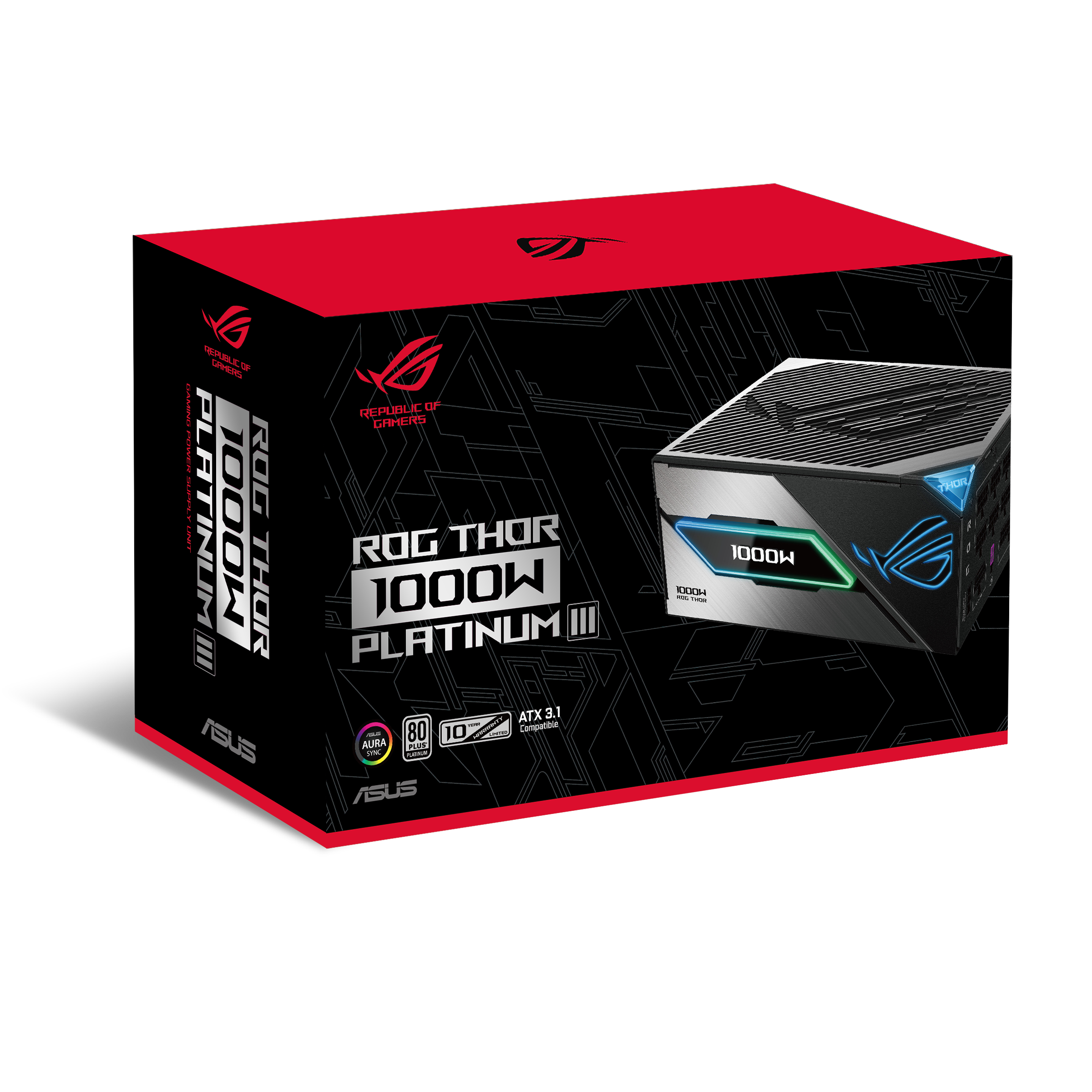 ASUS ROG Thor Platinum III, 80 PLUS Platinum power supply, modular, ATX 3.1, PCIe 5.1 - 1,000 Watt