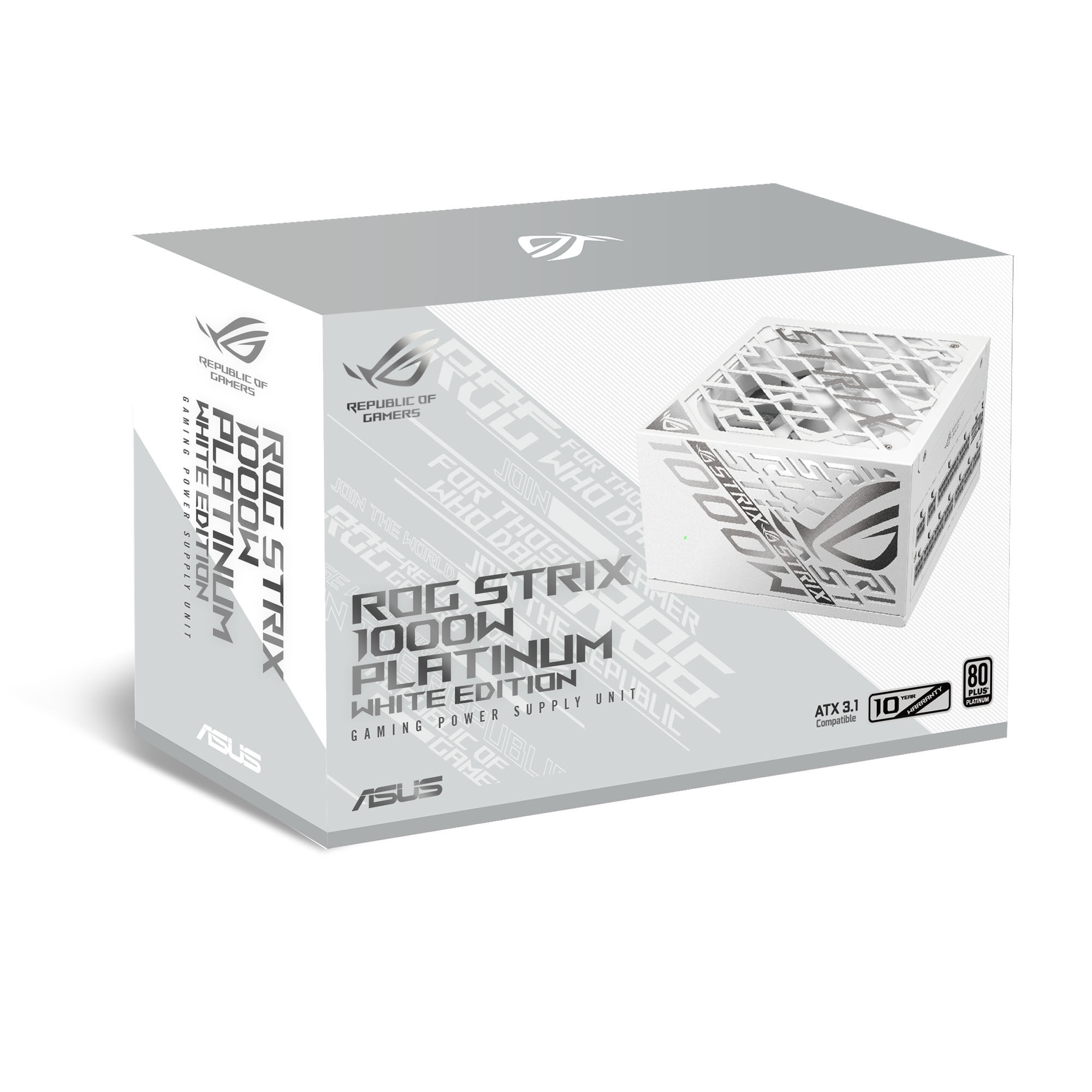 ASUS ROG Strix 1000W Platinum, 80 PLUS Platinum power supply, modular, PCIe 5.1 - 1,000 Watts, white