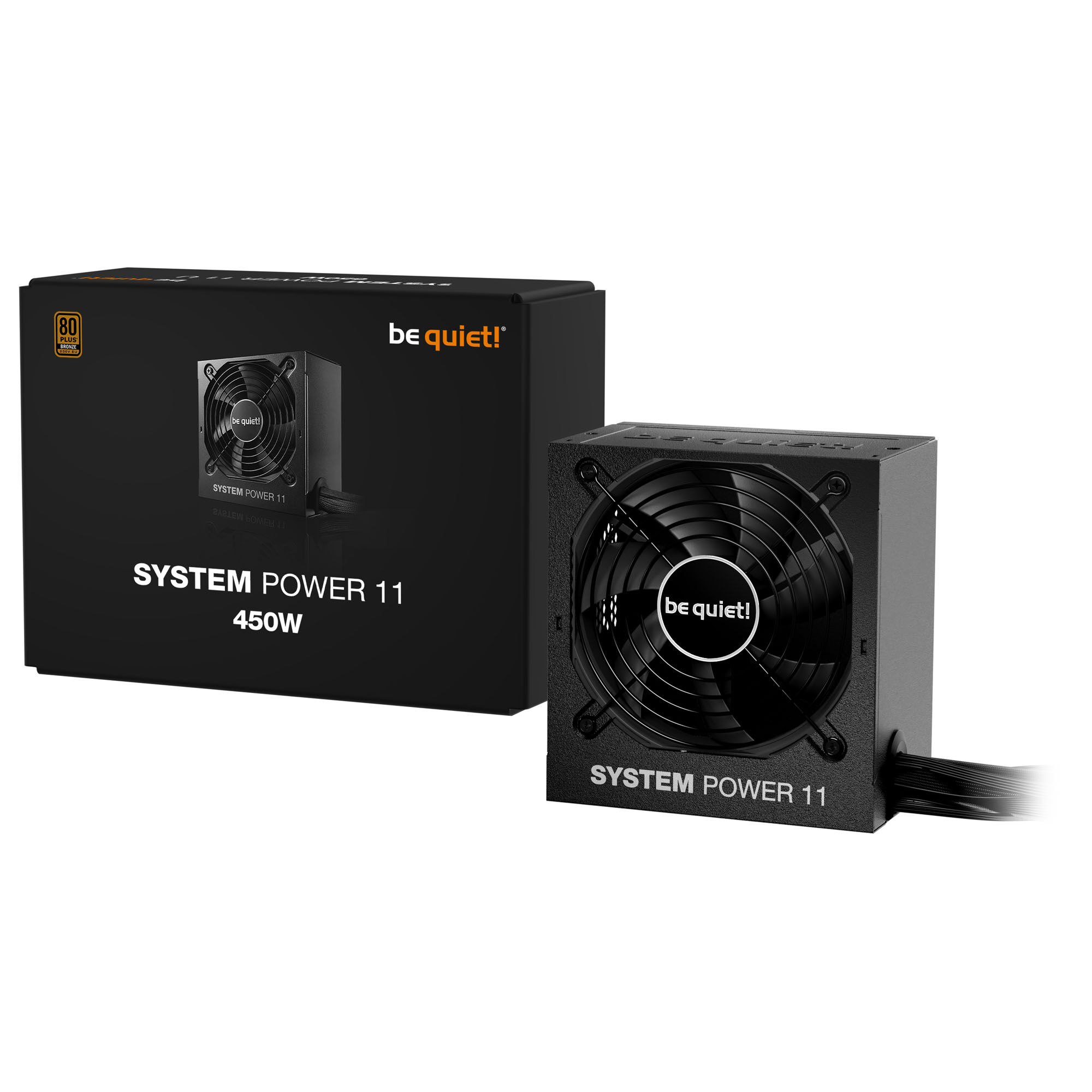 be quiet! System Power 11 80 PLUS Bronze power supply, ATX 3.1, PCIe 5.1 - 450 Watt, black