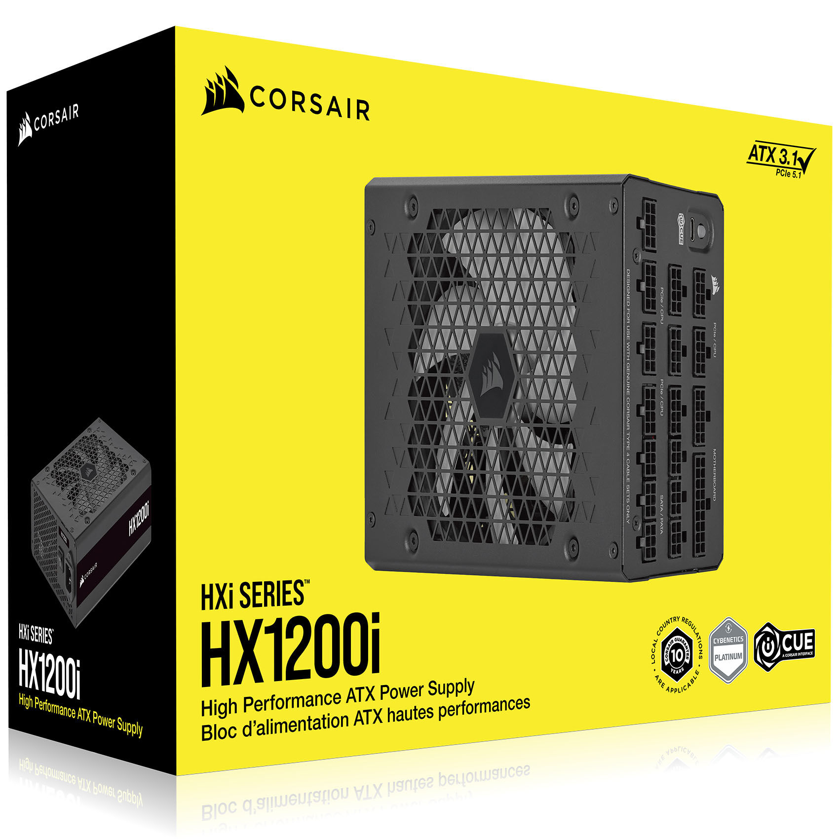 Corsair HXi Series (2025) HX1200i Power Supply 80 PLUS Platinum Power Supply, Modular, ATX 3.1, PCIe 5.1 - 1200 : image 15