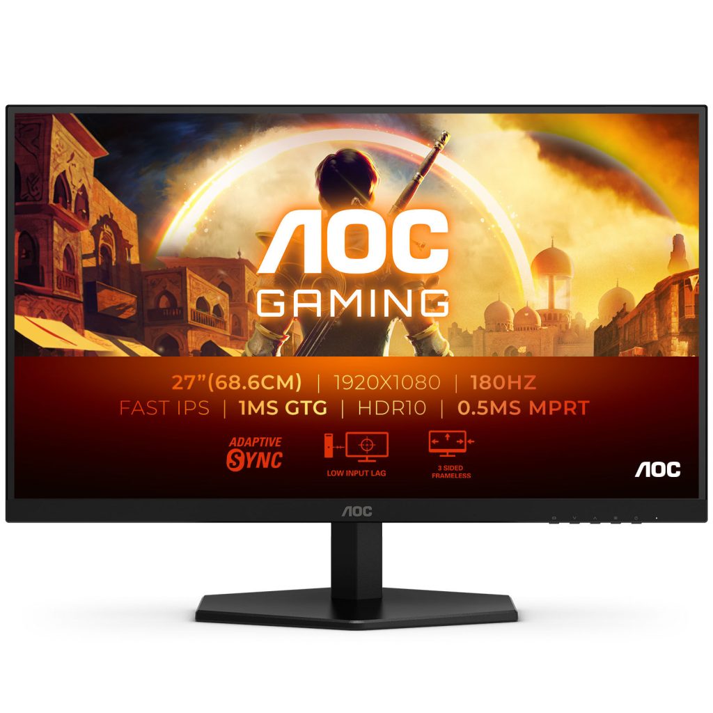 AOC Gaming 27G42E, 27 inch gaming monitor, 180 Hz, IPS, FreeSync