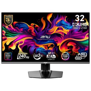 MSI MPG 322URXDE QD-OLED, 31.5 inch gaming monitor, 240 Hz, QD OLED, Adaptive Sync