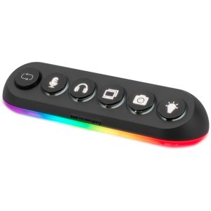 Streamplify HUB DECK 5, 4x USB 3.0, 1x USB 2.0, RGB, 12V, EU Power Cord - black