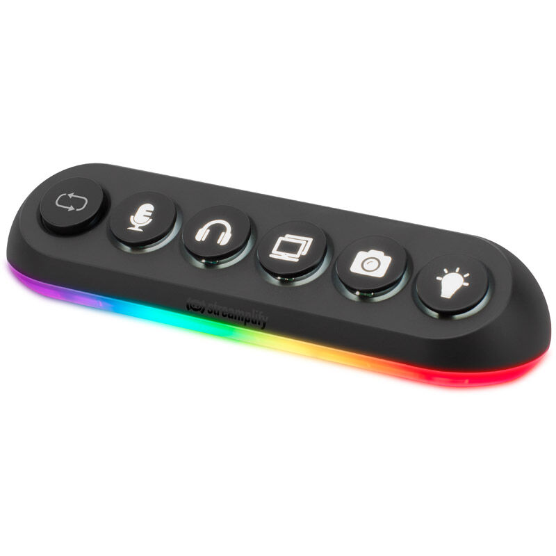 Streamplify HUB DECK 5, 4x USB 3.0, 1x USB 2.0, RGB, 12V, EU Power Cord - black