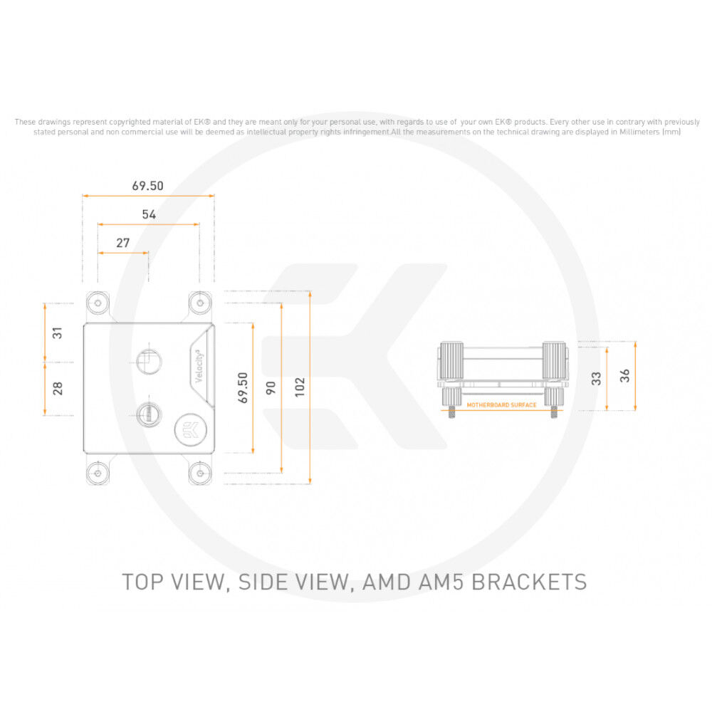 EK Waterblocks EK-Quantum Velocity3 1700/1851/AM5 - Plexi : image 5