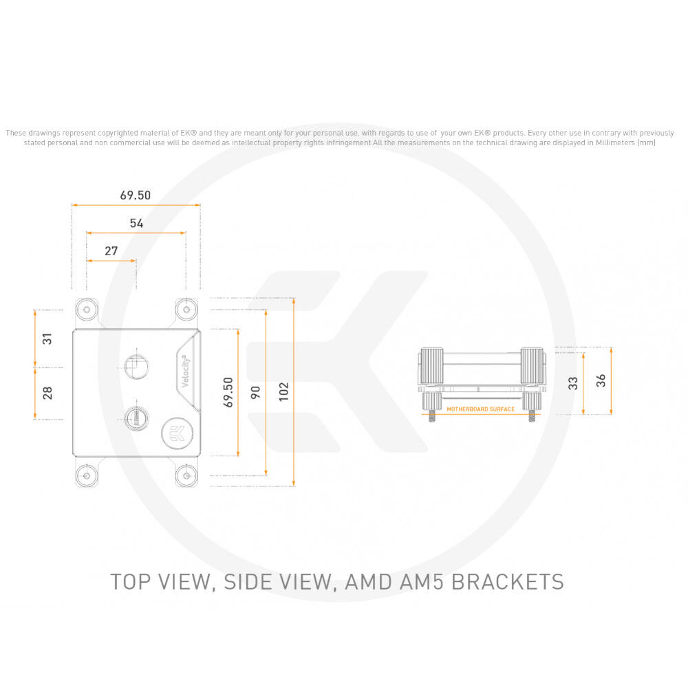 EK Waterblocks EK-Quantum Velocity3 1700/1851/AM5 - White : image 5