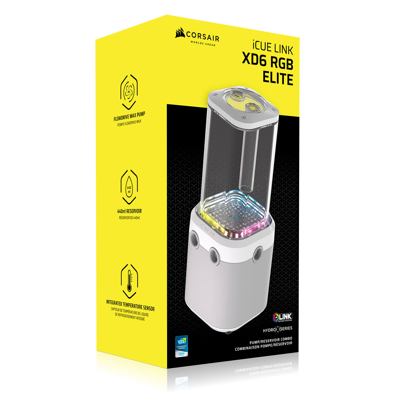Corsair iCUE Link XD6 RGB Elite Pump Reservoir Combo - white