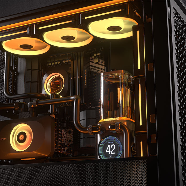 Corsair iCUE Link XD6 RGB Elite LCD Pump Reservoir Combo - black
