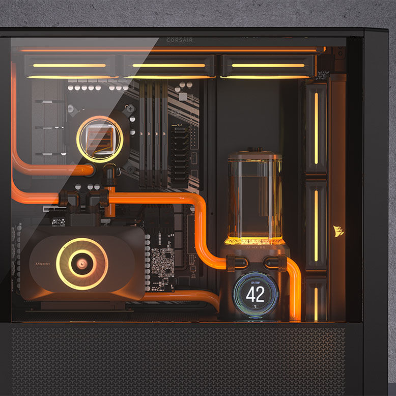 Corsair iCUE Link XD6 RGB Elite LCD Pump Reservoir Combo - black