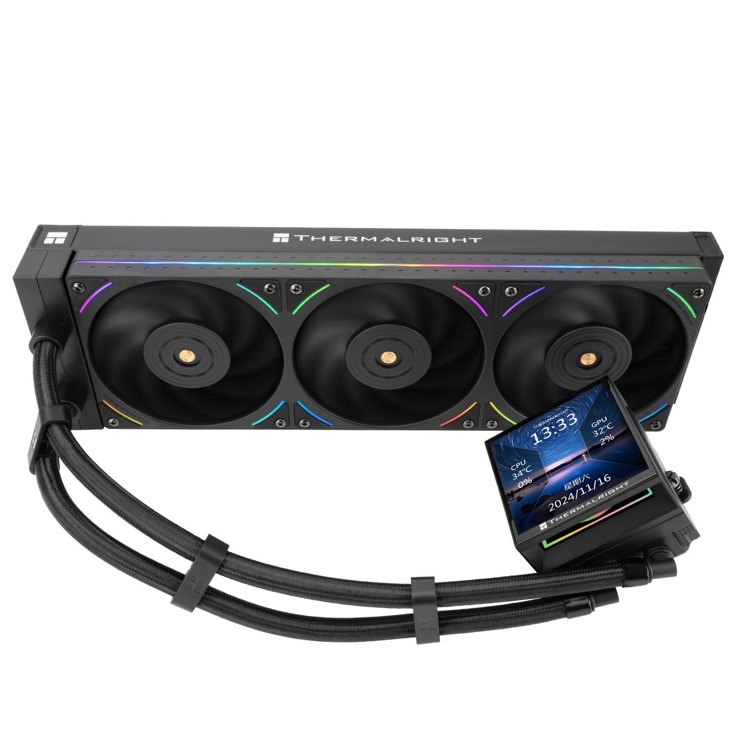 Thermalright Hyper Vision UB AiO Water Cooling System, ARGB, Intel and AMD Sockets - 360mm, Black