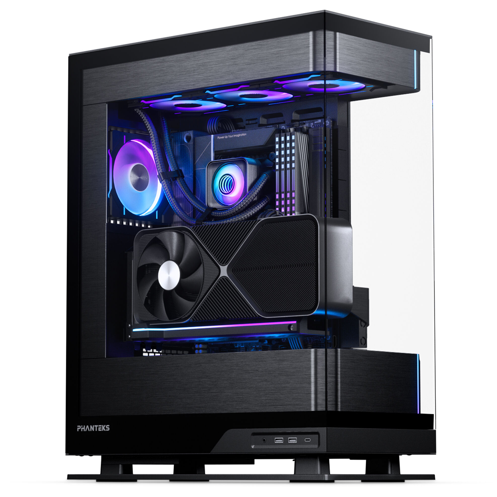 Phanteks GLACIER ONE 360D30 X2 DRGB AiO Water Cooling System - 360mm, Black : image 7