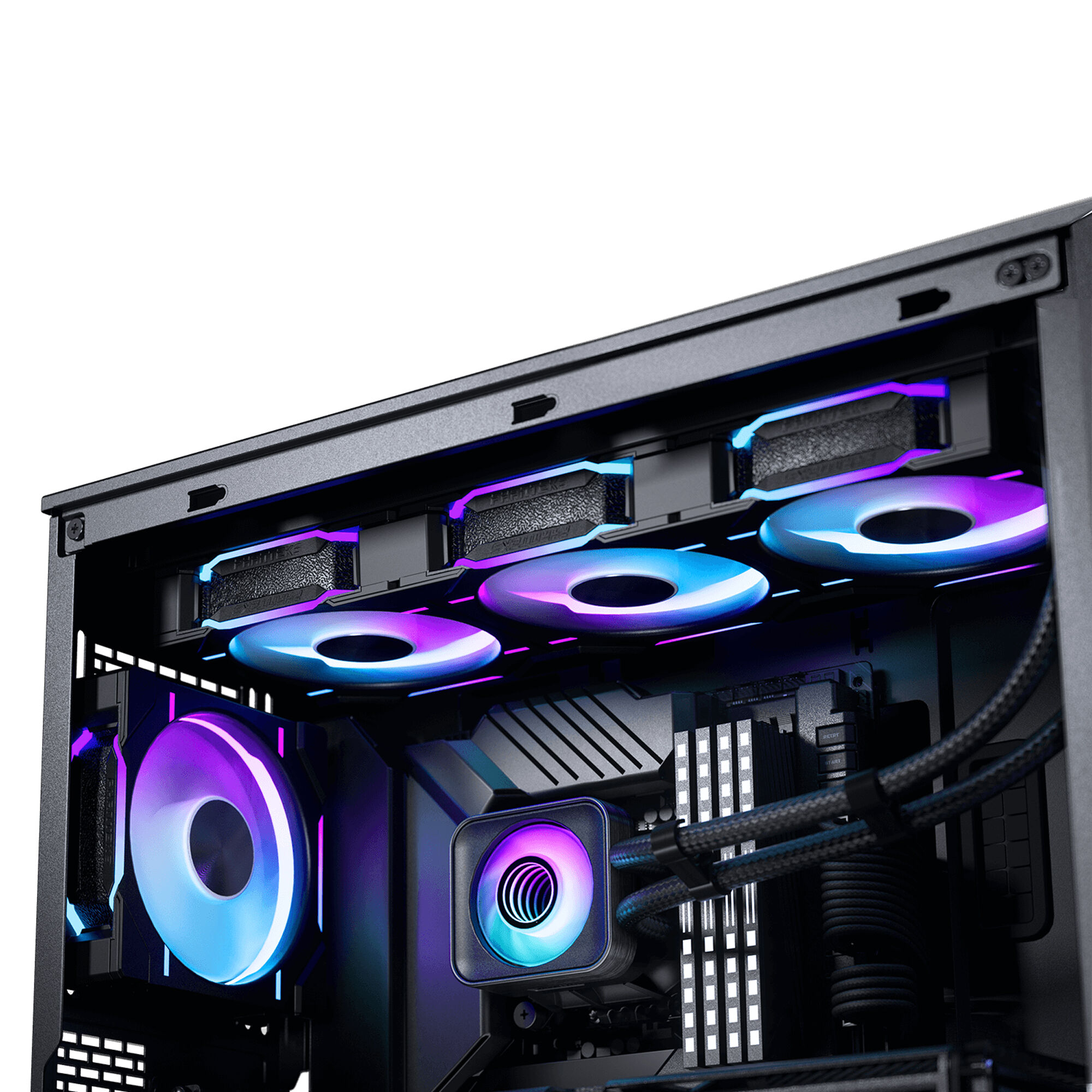 Phanteks GLACIER ONE 360D30 X2 DRGB AiO Water Cooling System - 360mm, Black : image 4